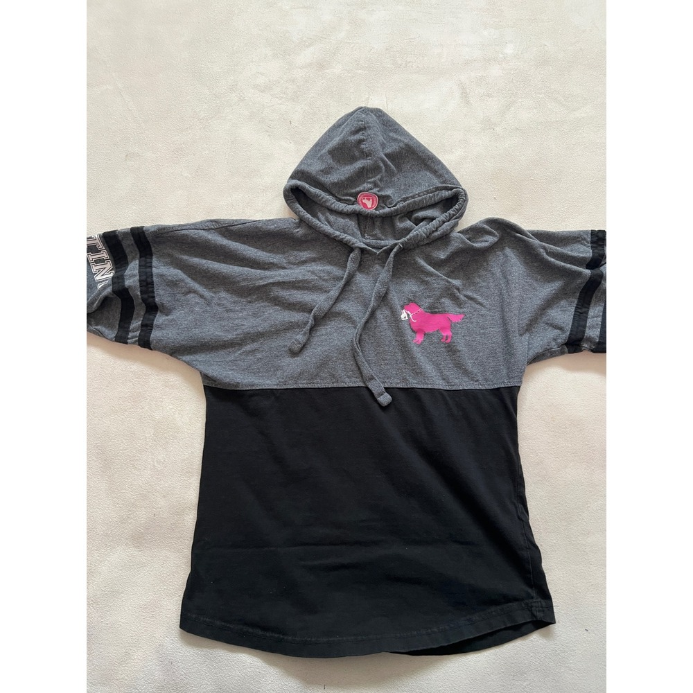 Boxercraft Pink Dog Graphic Hoodie Gray Black Long Sleeve Athletic Women's XS - Picture 11 of 15